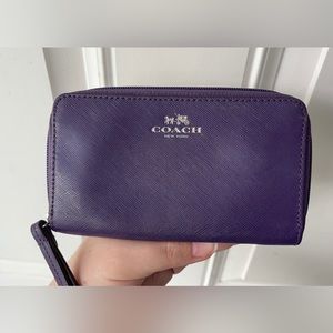 Coach Wristlet Wallet - Purple